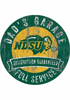 North Dakota State Bison Dads Garage Sign - Green