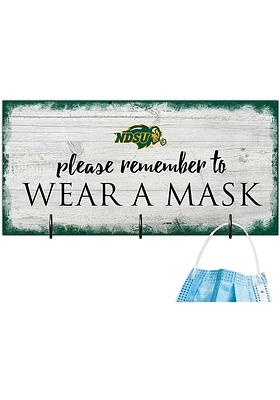North Dakota State Bison Please Wear Your Mask Sign - Green