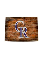 Colorado Rockies Distressed State 24 Inch Sign - Brown
