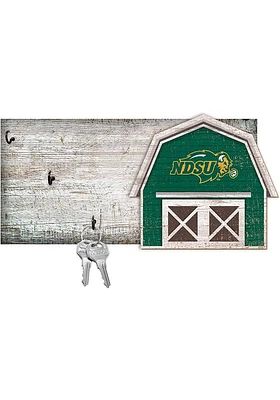 North Dakota State Bison Team Barn Key Holder Sign - Green