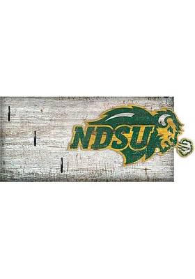 North Dakota State Bison Key Holder Sign - Green