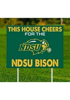North Dakota State Bison This House Cheers For Yard Sign - Green