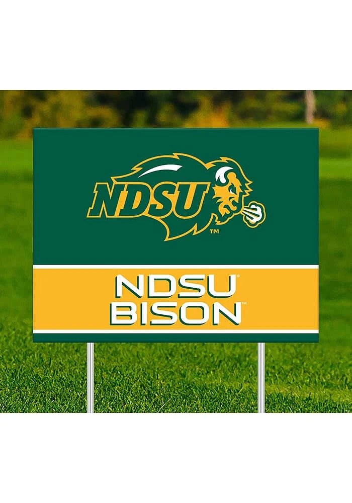 North Dakota State Bison Team Yard Sign - Green