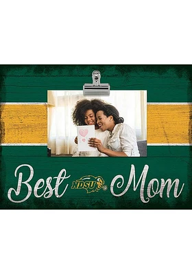 North Dakota State Bison Best Mom Clip Picture Frame - Green