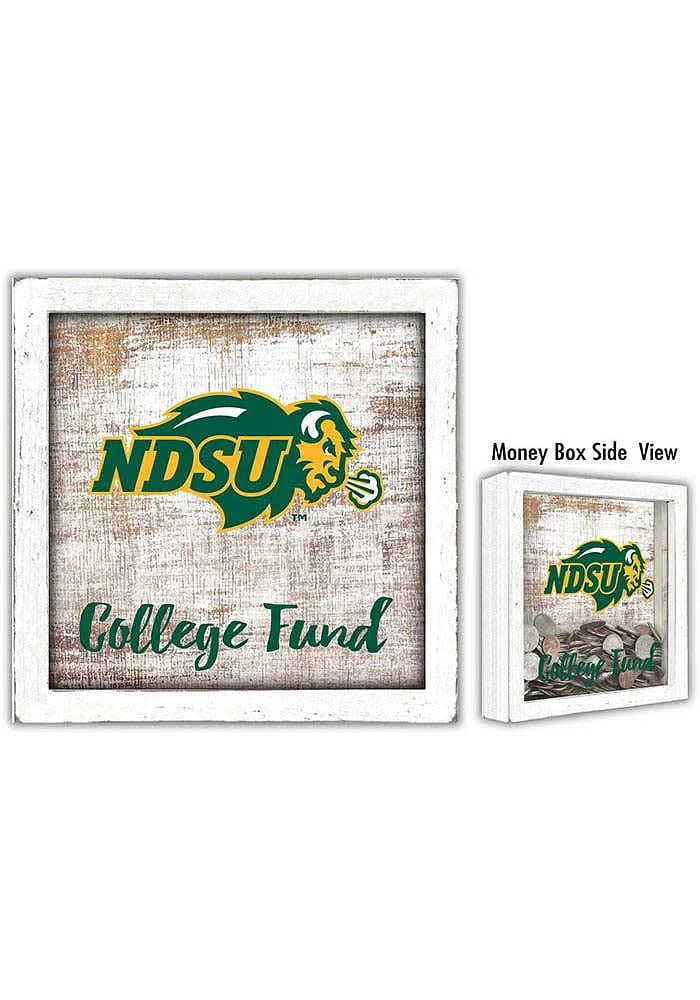 North Dakota State Bison College Fund Box Sign - Green
