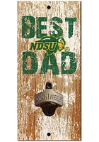 North Dakota State Bison Best Dad Bottle Opener Sign - Green