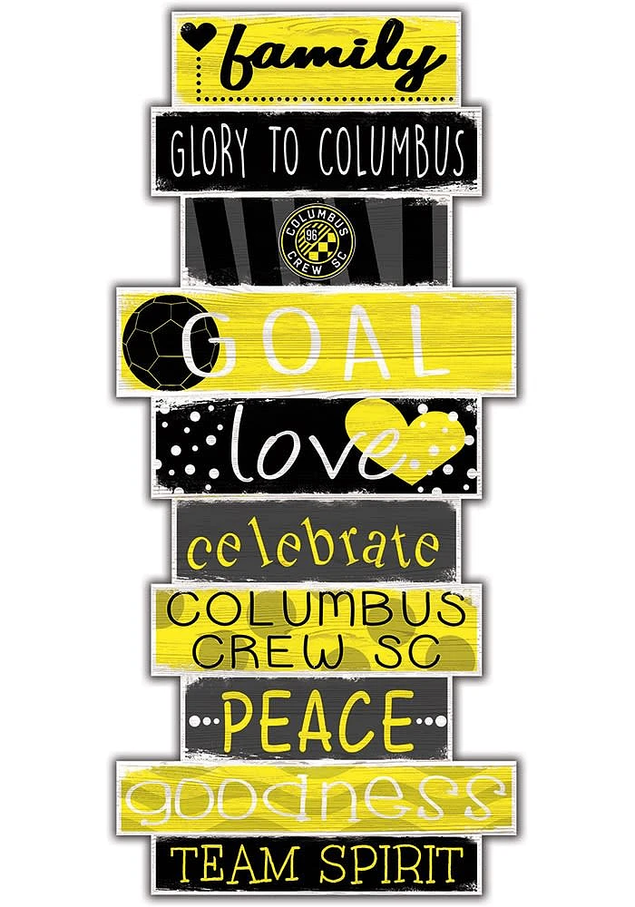 Columbus Crew Celebrations Stack 24 Inch Sign - Yellow