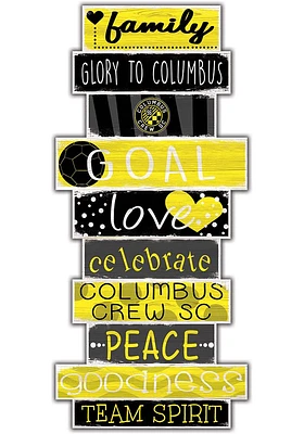Columbus Crew Celebrations Stack 24 Inch Sign - Yellow
