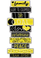 Columbus Crew Celebrations Stack 24 Inch Sign - Yellow
