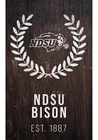 North Dakota State Bison Laurel Wreath Sign - Green