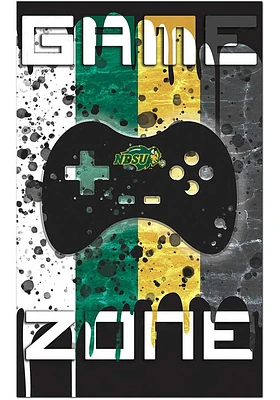 North Dakota State Bison Grunge Game Zone Sign - Green