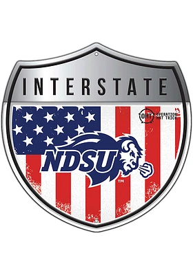North Dakota State Bison 24in Americana Interstate Sign - Green