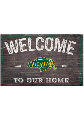 North Dakota State Bison Welcome to our Home Sign - Green