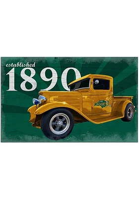 North Dakota State Bison Established Truck Sign - Green