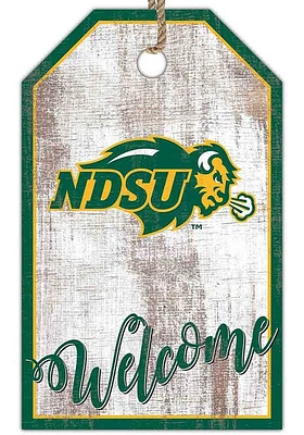 North Dakota State Bison Welcome Team Tag Sign - Green