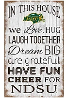 North Dakota State Bison In This House 11x19 Sign - Green