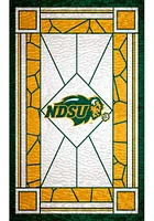 North Dakota State Bison Stained Glass Sign - Green