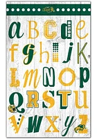 North Dakota State Bison Alphabet Sign - Green