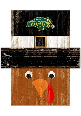 North Dakota State Bison Turkey Head Sign - Green