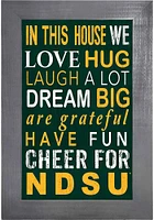 North Dakota State Bison In This House Picture Frame - Green