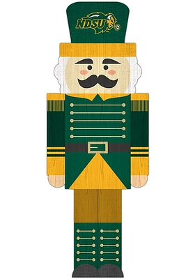 North Dakota State Bison 31 Inch Nutcracker Leaner Sign - Green