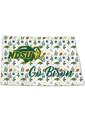 North Dakota State Bison 24 Inch Floral State Wall Art