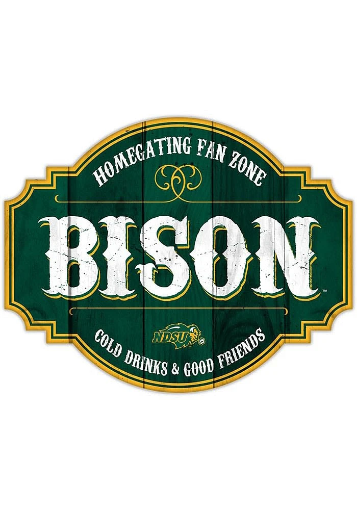 North Dakota State Bison 24 Inch Homegating Tavern Sign - Green