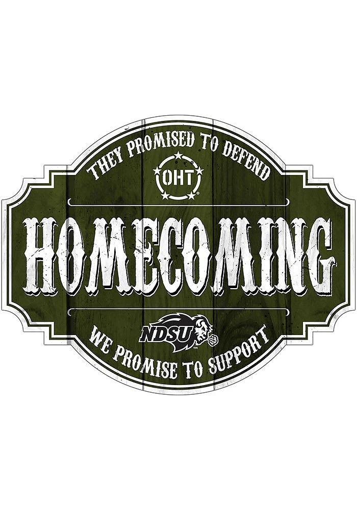 North Dakota State Bison OHT 24in Homecoming Tavern Sign - Green