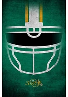 North Dakota State Bison Ghost Helmet 17x26 Sign - Green