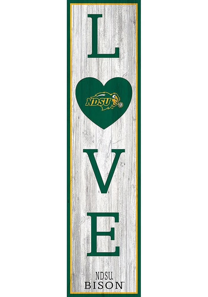 North Dakota State Bison 48 Inch Love Leaner Sign - Green