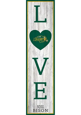 North Dakota State Bison 48 Inch Love Leaner Sign - Green