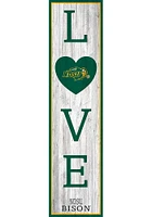 North Dakota State Bison 48 Inch Love Leaner Sign - Green