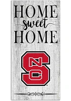 NC State Wolfpack Home Sweet Home Whitewashed Sign - Red