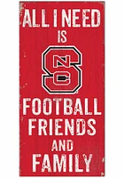 NC State Wolfpack Football Friends and Family Sign - Red