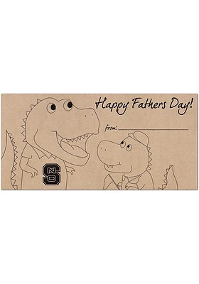 NC State Wolfpack Fathers Day Coloring Sign - Red