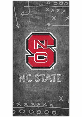 NC State Wolfpack Chalk Playbook Sign - Red