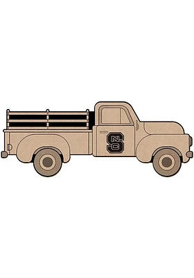 NC State Wolfpack Truck Coloring Sign - Red