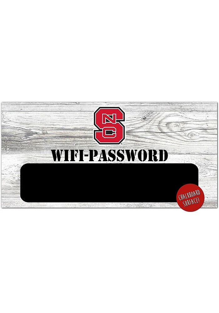 NC State Wolfpack Wifi Password 6x12 Sign - Red