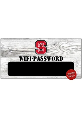 NC State Wolfpack Wifi Password 6x12 Sign - Red