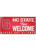 NC State Wolfpack Fans Welcome 6x12 Sign - Red