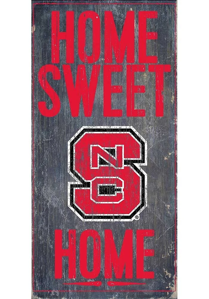 NC State Wolfpack Home Sweet Home Sign - Red