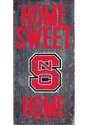 NC State Wolfpack Home Sweet Home Sign - Red