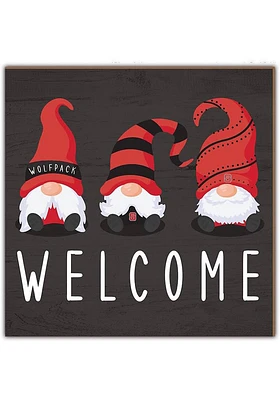 NC State Wolfpack Welcome Gnomes Sign - Red