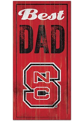 NC State Wolfpack Best Dad Sign - Red