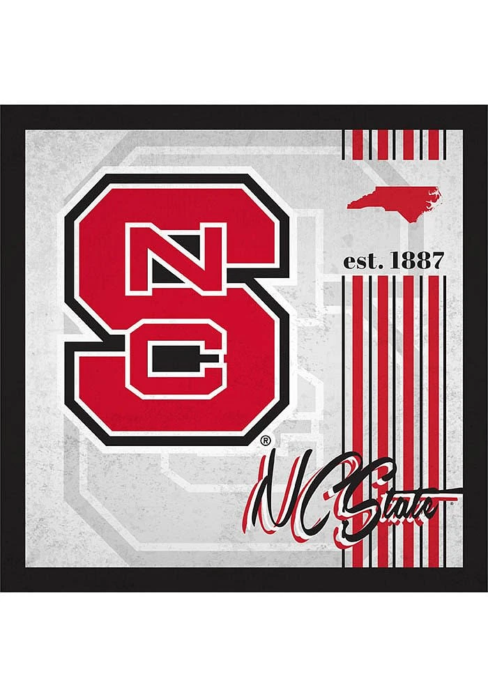 NC State Wolfpack Album Sign - Red