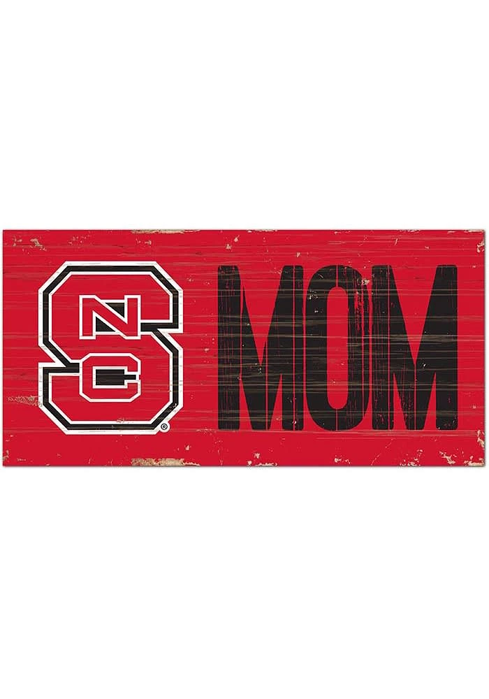 NC State Wolfpack MOM Sign - Red