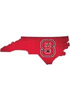 NC State Wolfpack State Cutout Sign - Red