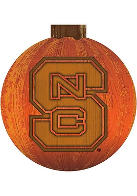 NC State Wolfpack Halloween Pumpkin Sign - Red