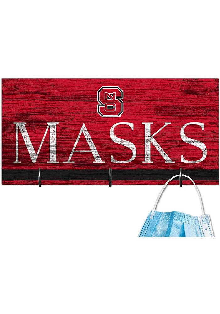 NC State Wolfpack Team Color Mask Holder Sign - Red