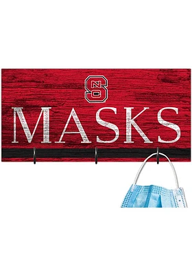 NC State Wolfpack Team Color Mask Holder Sign - Red
